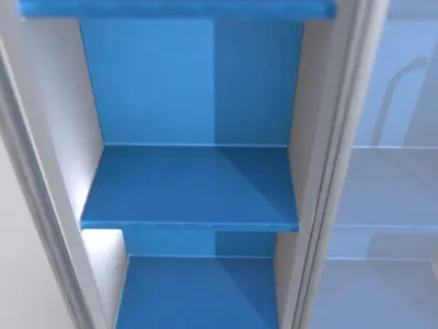 Wall Rack  glass rack double door rack hospital home Low-poly 3D model