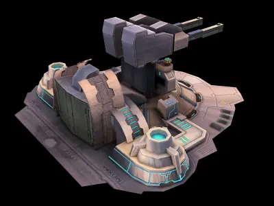 Machinery - Turret 02 3D model