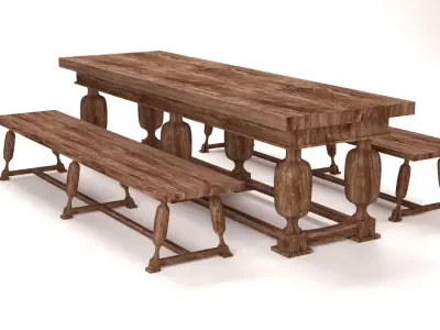 Old Design Table  3D model