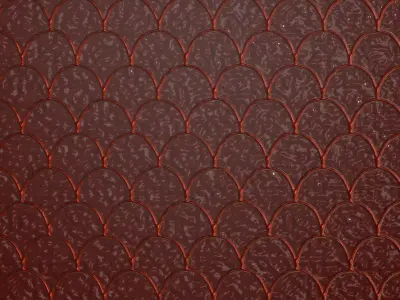 Fish Scale Red Glass Pattern Transparent PBR Seamless Texture