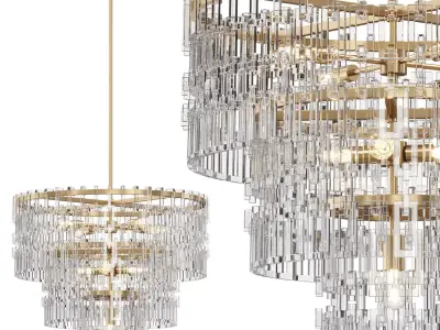 Chandelier Marignan Round Chandelier 60 by lalume 3D model