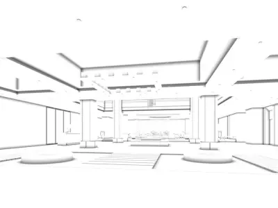 Business Restaurant - Coffee - Banquet  171 3D model