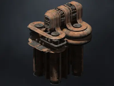 SUBD Scifi Megascale Industrial Building 03 3D model