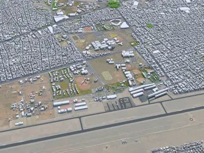 Barquisimeto Lara Venezuela 30km AI Low-poly 3D model