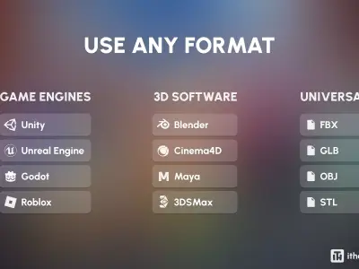 City Characters Low-poly 3D model