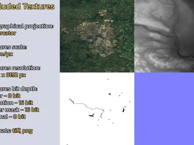 Calgary Canada City Landscape 3D Model 3D model