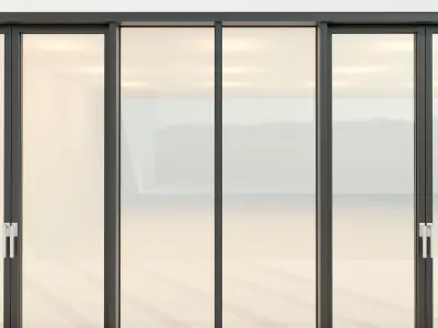 Panoramic glazing Stained glass 21 Low-poly 3D model