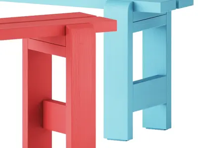 Weekday Bench L140 and L190 by Hay 3D model
