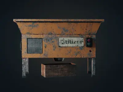 Hand Made Shredder Low-poly 3D model