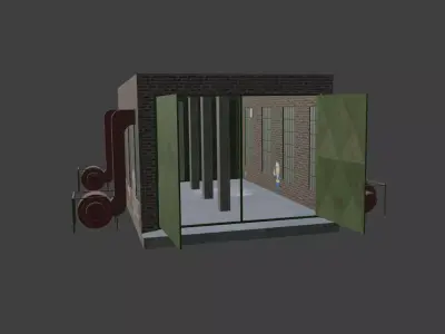 Warehouse02 with interiours 3D model