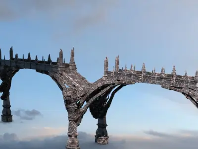 Ancient Hyborian Tall walk path  3D model