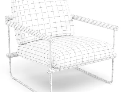 West-Elm Ross - ArmChair 3D model