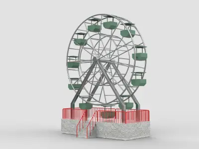 Abandoned Ferris Wheel 3D model