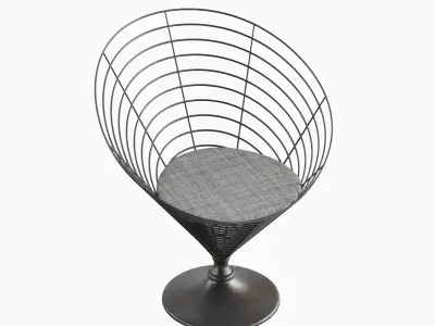 Wire Cone Chair 05 3D model