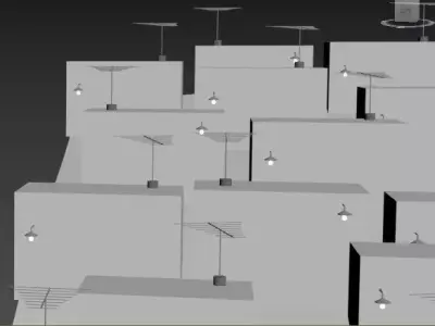 Brazilian ghetto Low-poly 3D model
