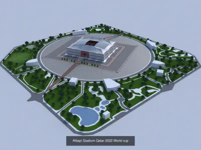 Qatar 2022 World Cup 7 Stadiums models 3D Model Pack
