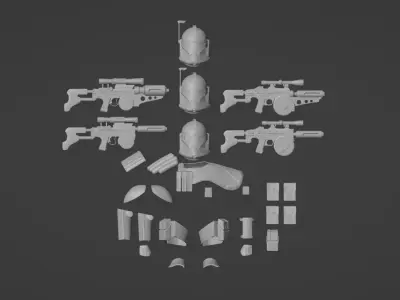 Legends ARC Trooper One-Twelfth Scale 3D Print Files 3D print model