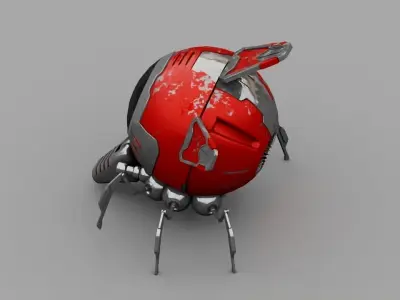 Bug Robot rigged character 3D model