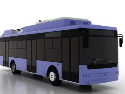 Trolleybus Bogdan T70118 Low Low-poly 3D model