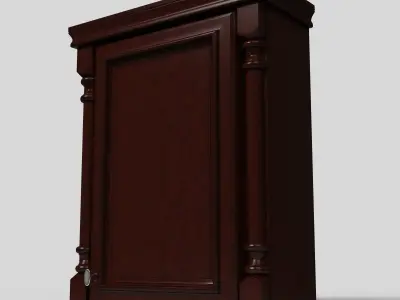 Toilet Bathroom Storage Wall Cabinet Low-poly 3D model