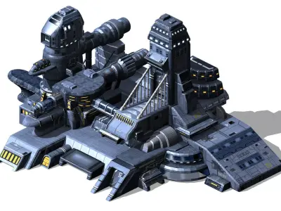 Sci Fi Building-Preparation Center 01 3D model