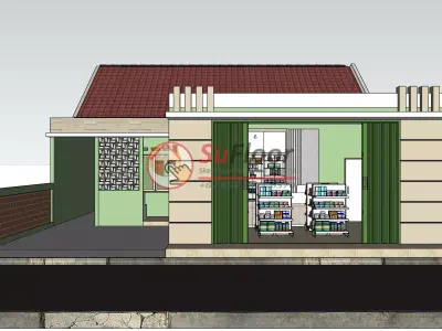 House 11x15m code 580 - Sketchup 3D model 3D model 3D model