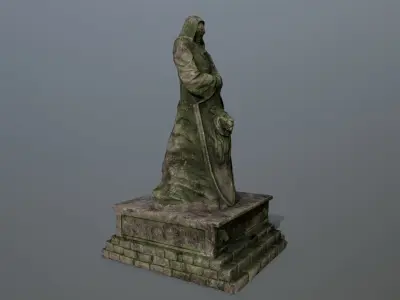 old statue 3 Low-poly 3D model