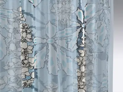 Curtain Low-poly 3D model