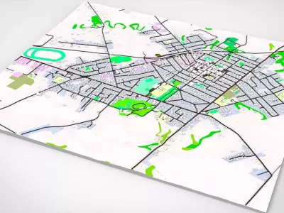 Cityscape Hawera New Zealand 3D model