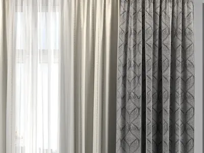 Curtain Set 307 3D model