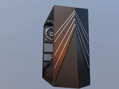 gaming pc with graphics card 3D model