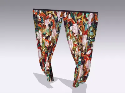 Curtain Low-poly 3D model 25