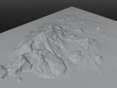 Ascension Island 3d Model Terrain 3D model