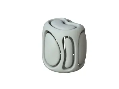SciFi Cube Object No 67581 Low Poly Shape Low-poly 3D model