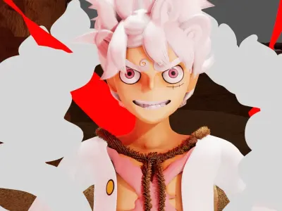 luffy gear 5 Low-poly 3D model