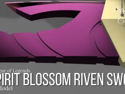 Spirit Blossom Riven Sword 3D print model