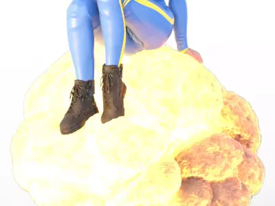 Vault Dweller 33 The Hot Seat PostApocalyptic 3D print model