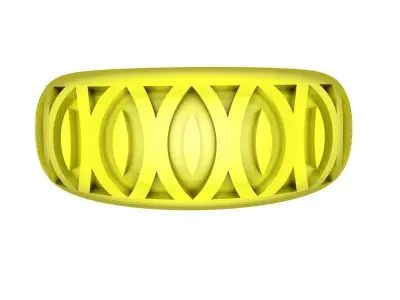 Modern Openwork Band Ring Jewelry 3D Model  4904 3D print model