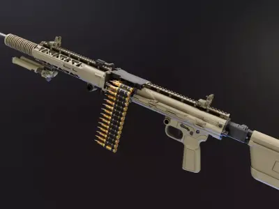 REAPR Machine Gun Low-poly 3D model