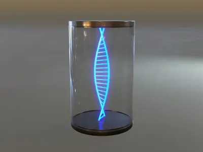 DNA lamp Low-poly 3D model