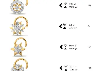 286 Nose pin 3dm details collection set 3D print model