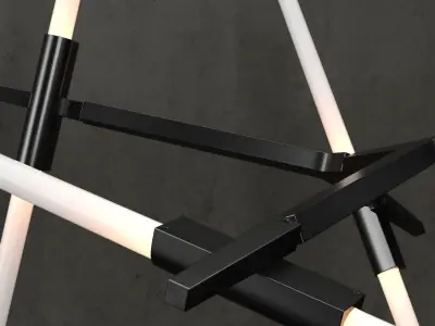 Chandelier Agnes 10 lights 4 colors 3D model