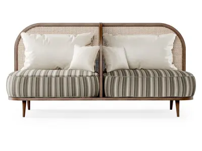 Two-seater restaurant sofa TS2  3D model