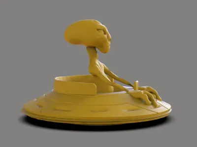 Alien and Ufo Phone holder 3D print model