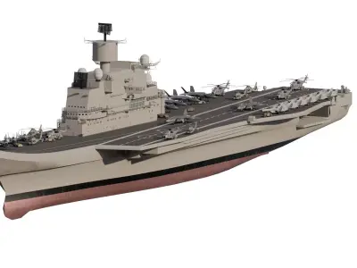 Chinese aircraft carrier Liaoning 3D model