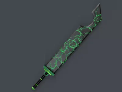 Sci-Fi Sword V1 - 02 Low-poly 3D model