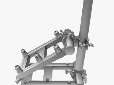 Square Truss Corner Junction 36 Free 3D model