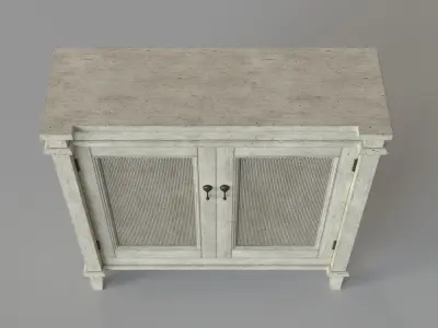 Elsha 2 Door Accent Cabinet 3D model