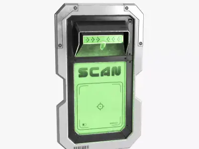Sci Fi Scanner Display v5 Low-poly 3D model