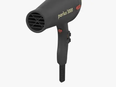 New black matte beauty hair dryer da1 3D model